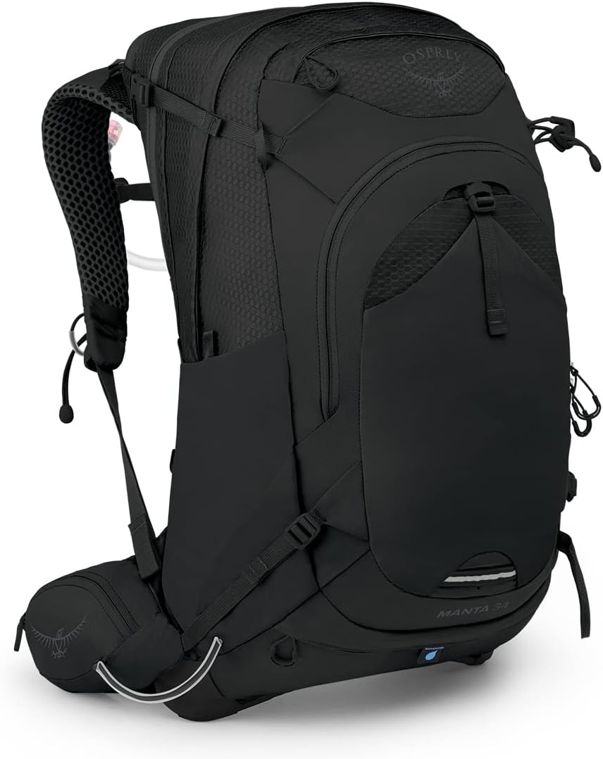 Osprey Manta 34L Mens Hiking Backpack with Hydraulics Reservoir Oak Leaf Orange One SizeBlack