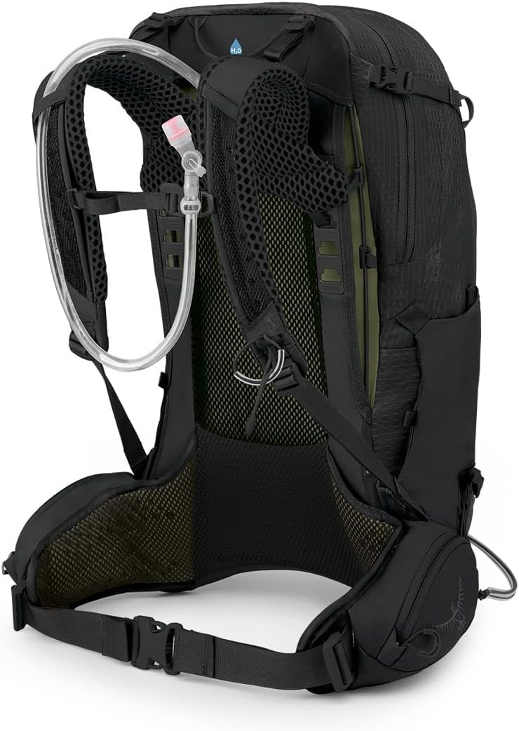 Osprey Manta 34L Mens Hiking Backpack with Hydraulics Reservoir Oak Leaf Orange One SizeBlack