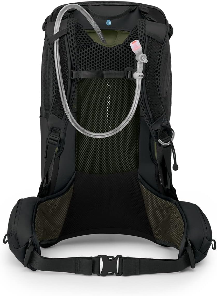 Osprey Manta 34L Mens Hiking Backpack with Hydraulics Reservoir Oak Leaf Orange One SizeBlack
