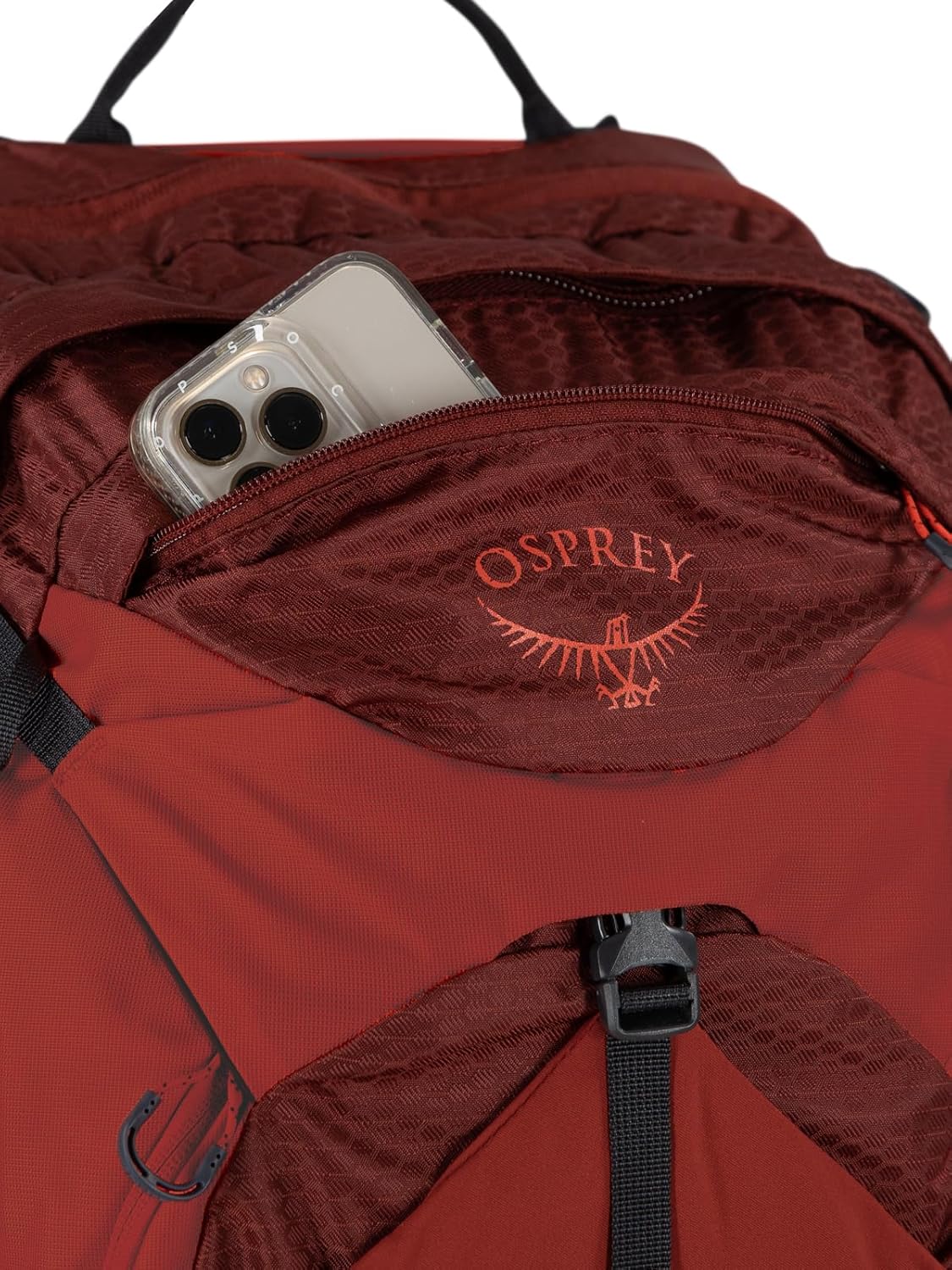 Osprey Manta 34L Mens Hiking Backpack with Hydraulics Reservoir Oak Leaf Orange One SizeOak Leaf Orange