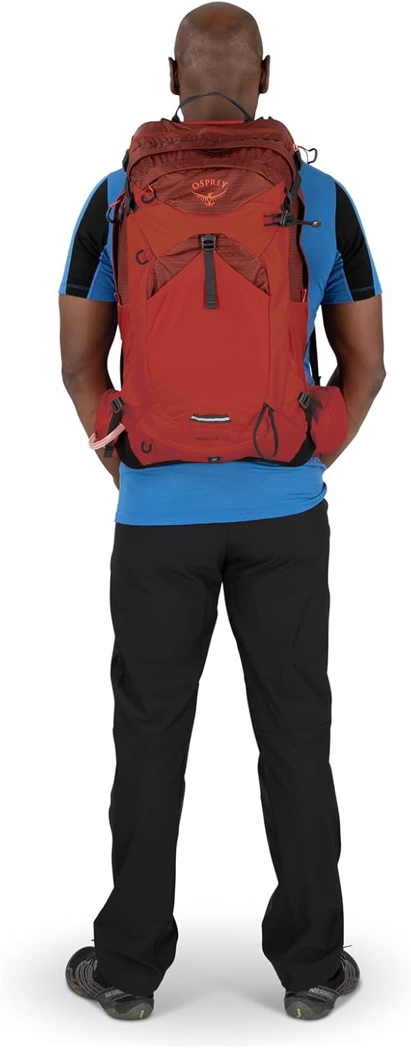Osprey Manta 34L Mens Hiking Backpack with Hydraulics Reservoir Oak Leaf Orange One SizeOak Leaf Orange