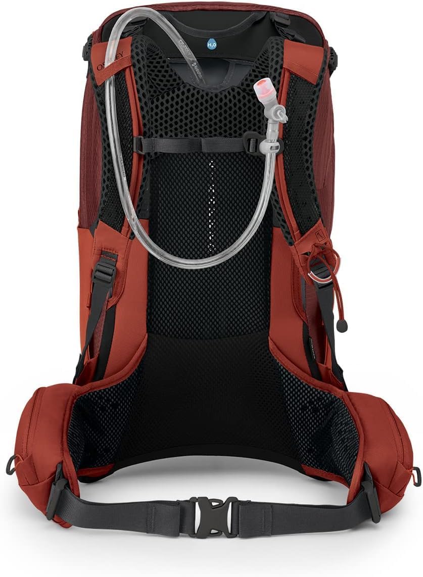 Osprey Manta 34L Mens Hiking Backpack with Hydraulics Reservoir Oak Leaf Orange One SizeOak Leaf Orange