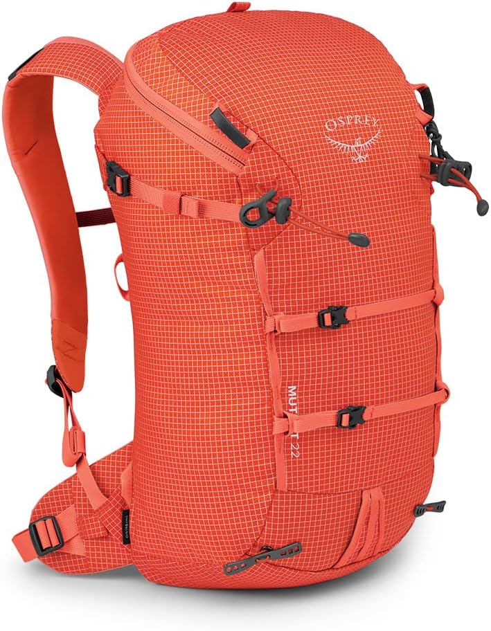 Osprey Mutant 22L Climbing and Mountaineering Unisex Backpack Tungsten GreyMars Orange