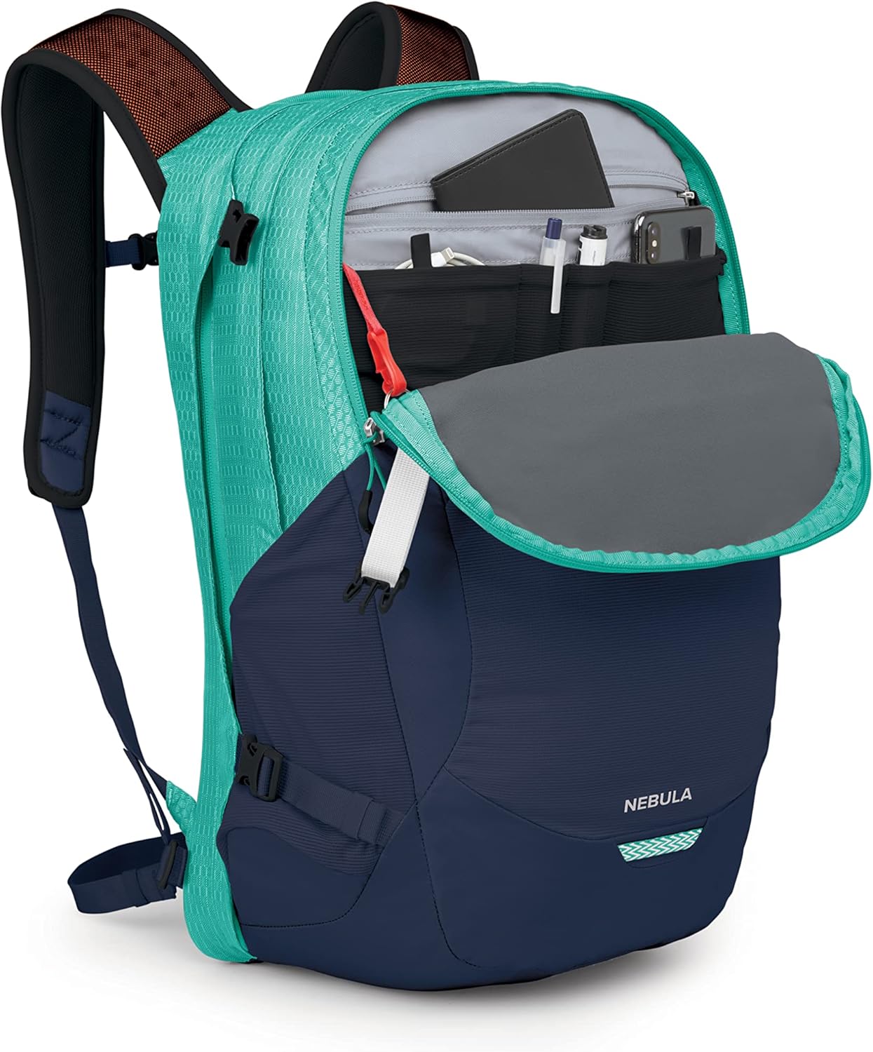 Osprey Nebula Commuter Backpack Atlas BlueHeatherReverie GreenCetacean Blue
