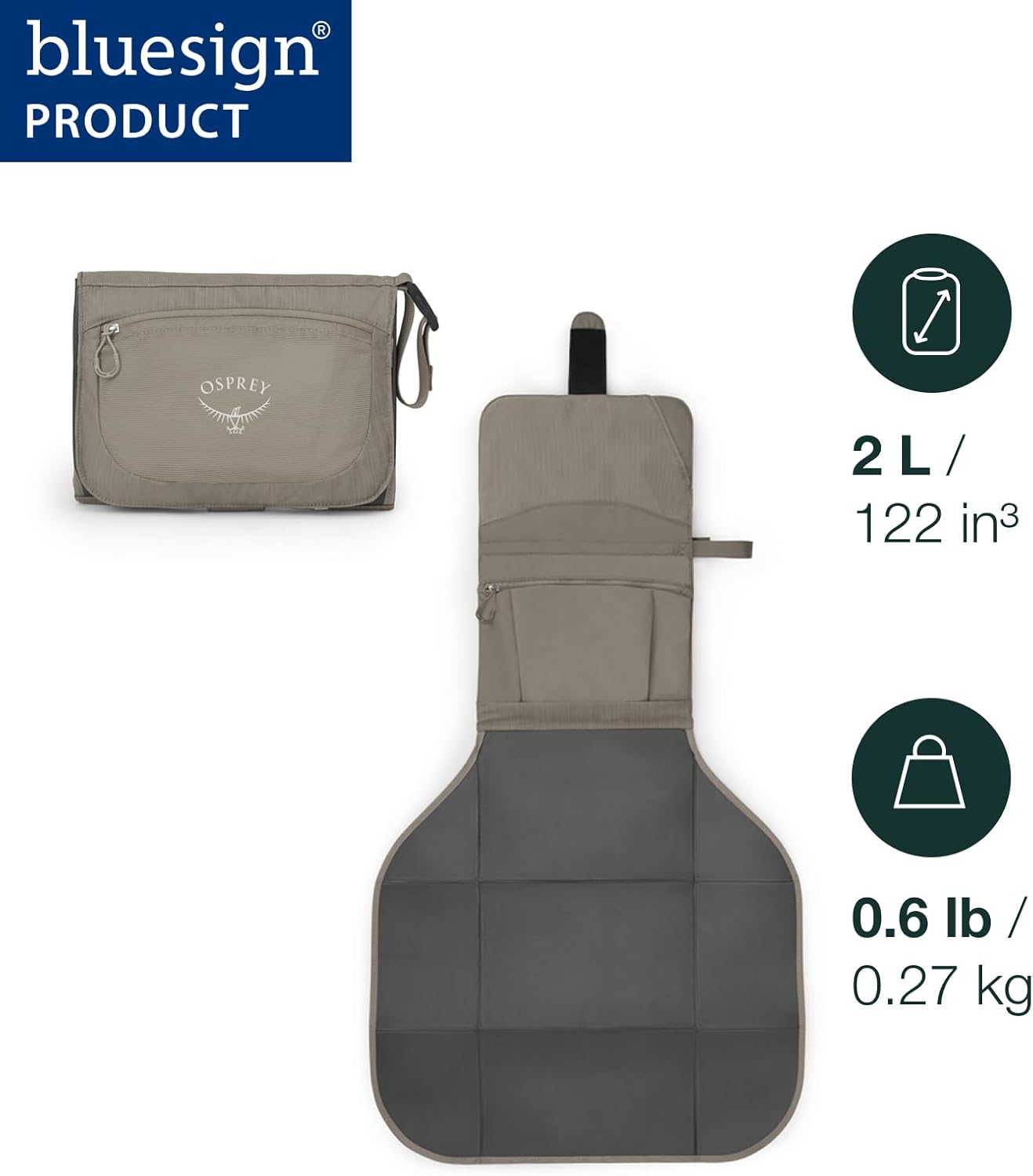 Osprey Poco Changing Pad Tan Concrete