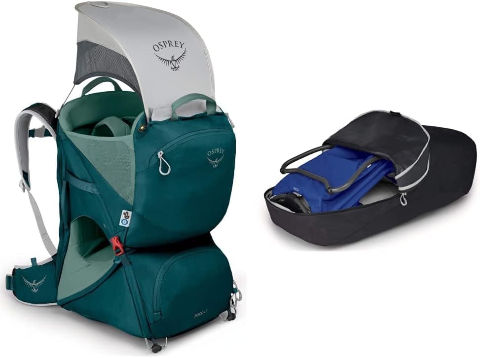 Osprey Poco LT Lightweight Child Carrier and Backpack for Travel Deep Teal Minimum load 238lbs  Maximum load 485lbsDeep Teal