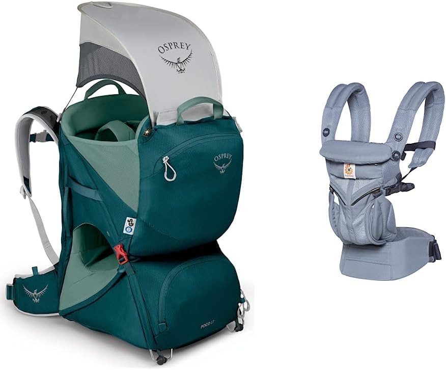 Osprey Poco LT Lightweight Child Carrier and Backpack for Travel Deep Teal Minimum load 238lbs  Maximum load 485lbsDeep Teal