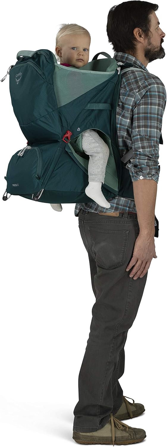 Osprey Poco LT Lightweight Child Carrier and Backpack for Travel Deep Teal Minimum load 238lbs  Maximum load 485lbsDeep Teal