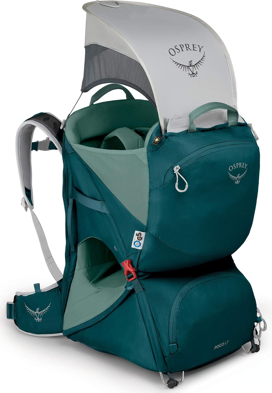 Osprey Poco LT Lightweight Child Carrier and Backpack for Travel Deep Teal Minimum load 238lbs  Maximum load 485lbsDeep Teal