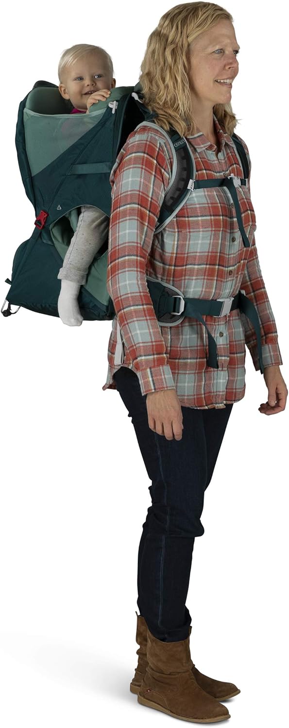 Osprey Poco LT Lightweight Child Carrier and Backpack for Travel Deep Teal Minimum load 238lbs  Maximum load 485lbsDeep Teal