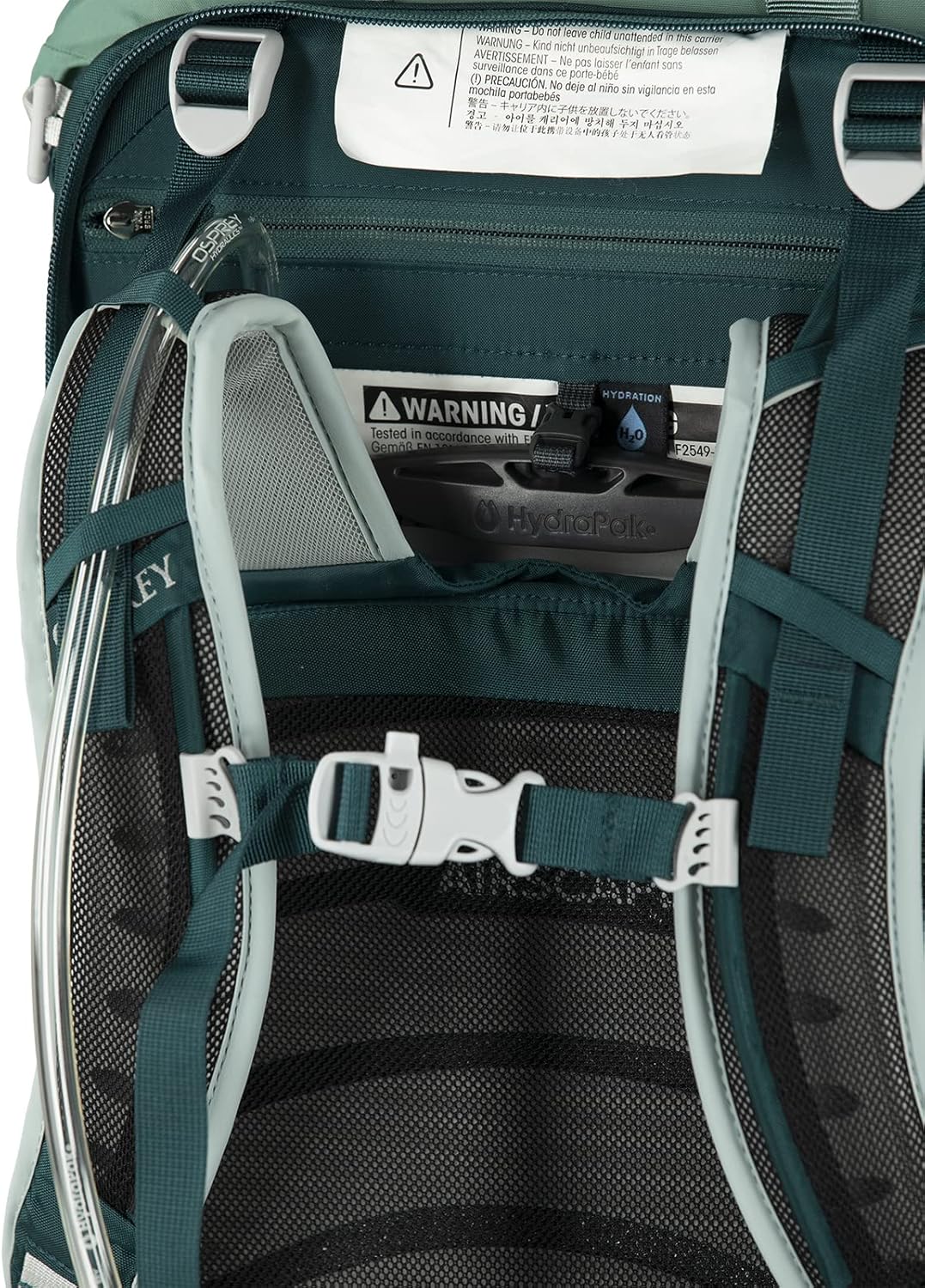 Osprey Poco LT Lightweight Child Carrier and Backpack for Travel Deep Teal Minimum load 238lbs  Maximum load 485lbsStarry Black