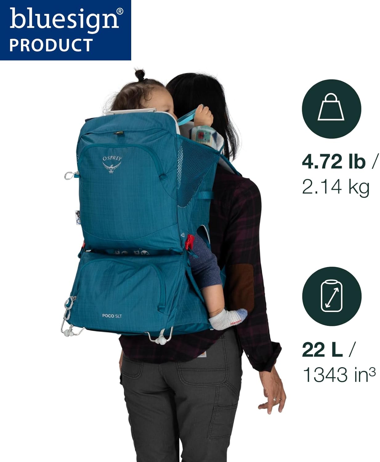 Osprey Poco SLT Lightweight Child Carrier Backpack BlackDeep Peyto