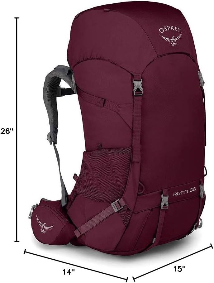 Osprey Renn 65L Womens Backpacking Backpack Aurora PurpleAurora Purple