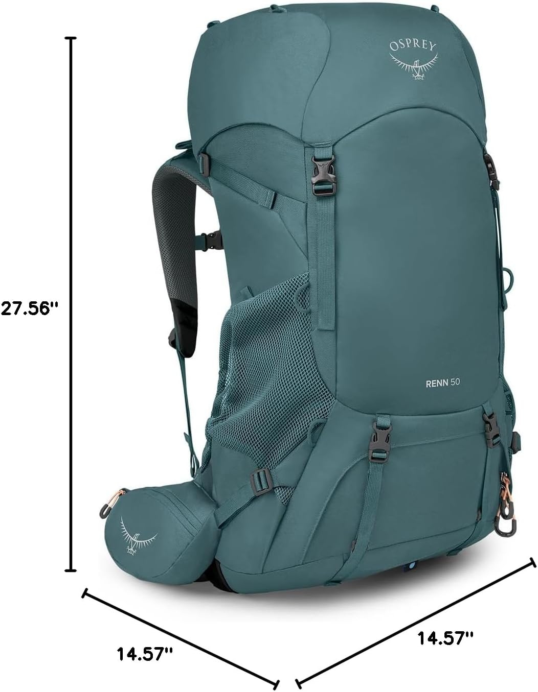 Osprey Renn 65L Womens Backpacking Backpack Cascade BlueMelon OrangeCascade BlueMelon Orange