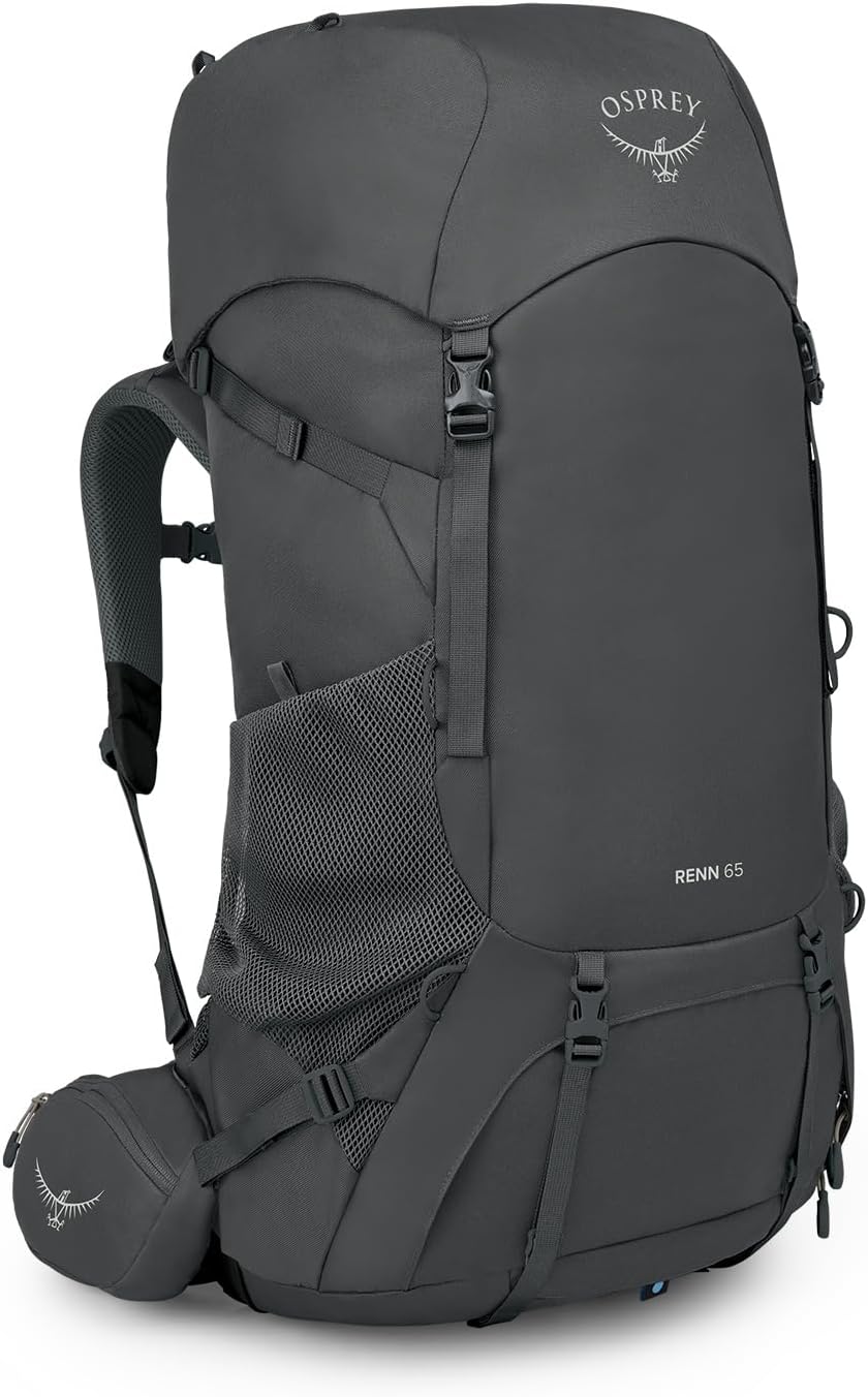 Osprey Renn 65L Womens Backpacking Backpack Cascade BlueMelon OrangeDark CharcoalGray Wolf