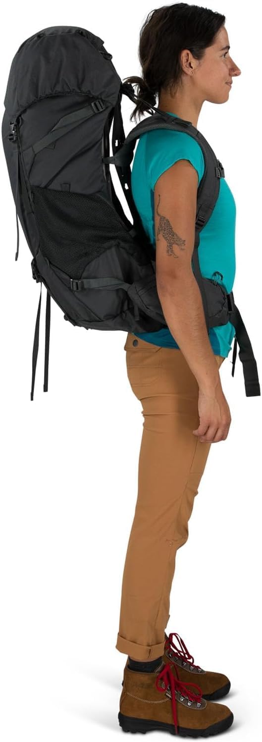 Osprey Renn 65L Womens Backpacking Backpack Cascade BlueMelon OrangeDark CharcoalGray Wolf
