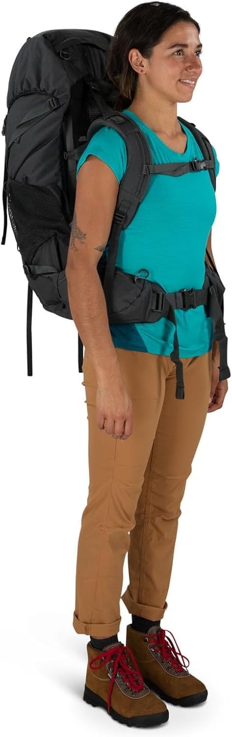 Osprey Renn 65L Womens Backpacking Backpack Cascade BlueMelon OrangeDark CharcoalGray Wolf