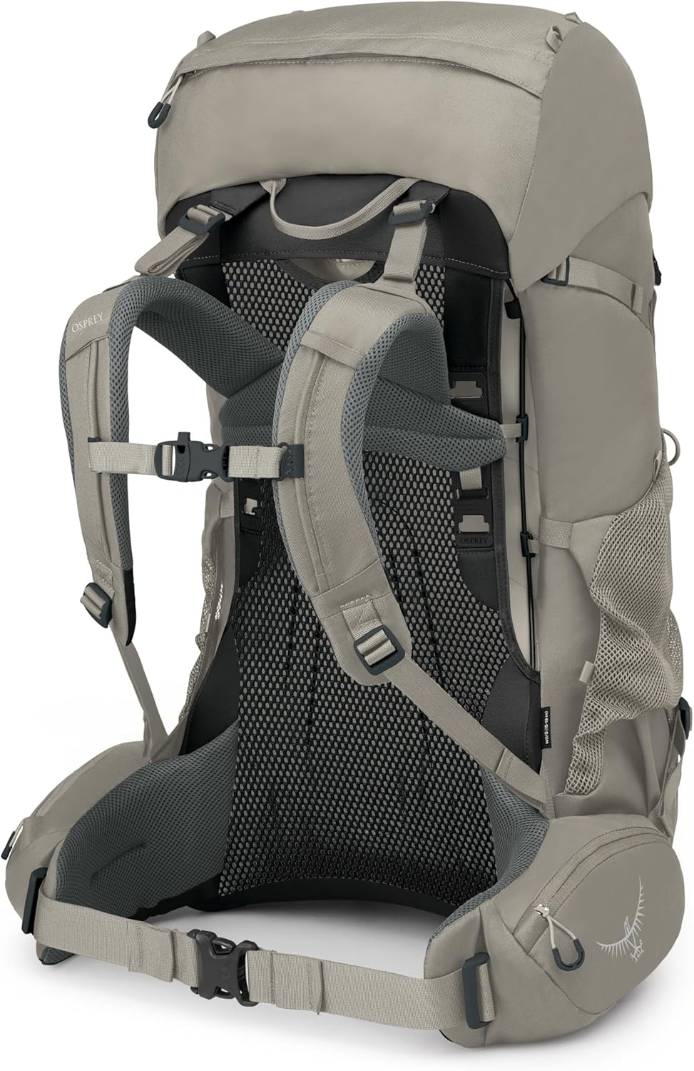 Osprey Renn 65L Womens Backpacking Backpack Cascade BlueMelon OrangePediment GreyLinen Tan