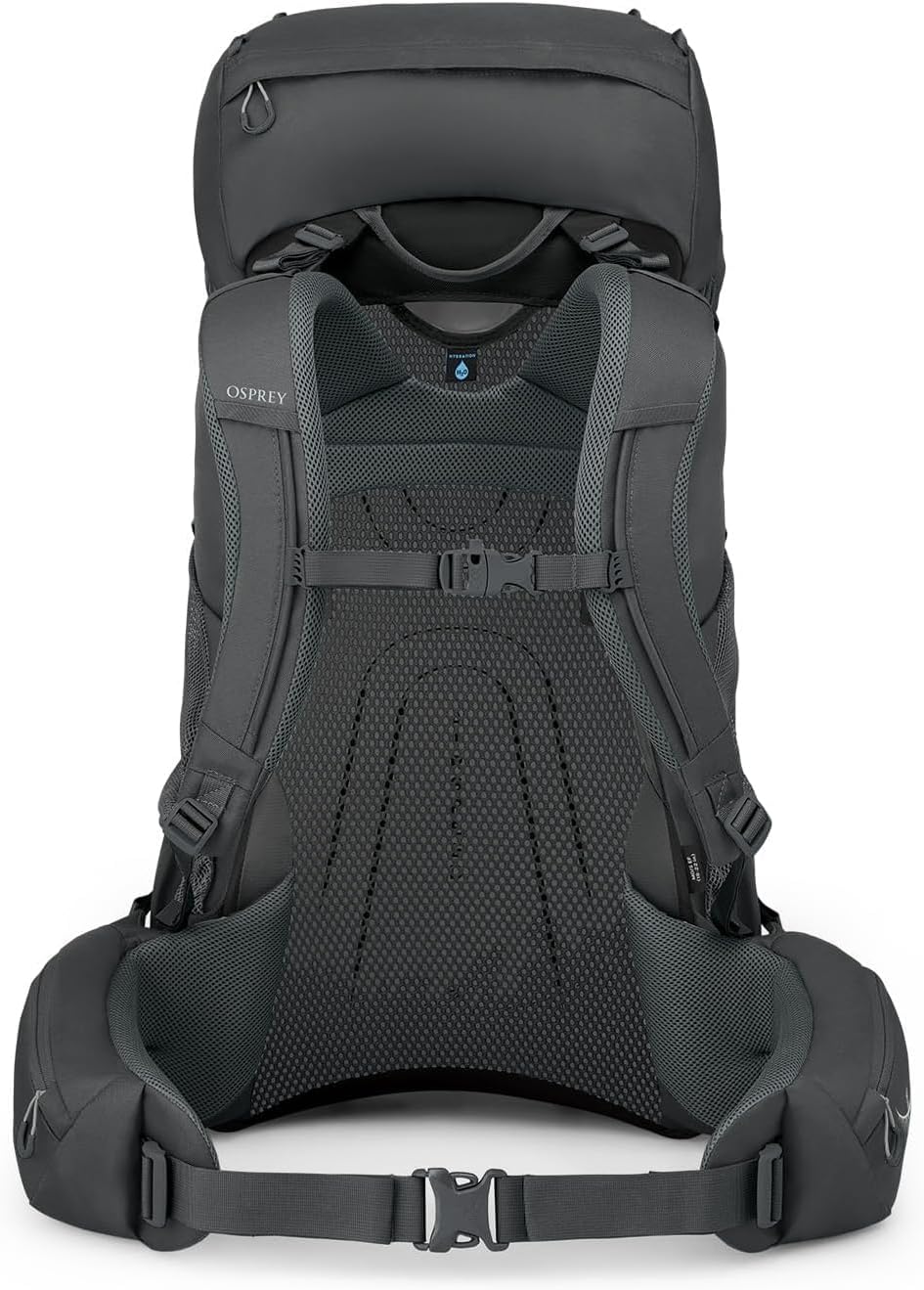 Osprey Rook 65L Mens Backpacking Backpack Dark CharcoalSilver Lining Extended FitDark CharcoalSilver Lining