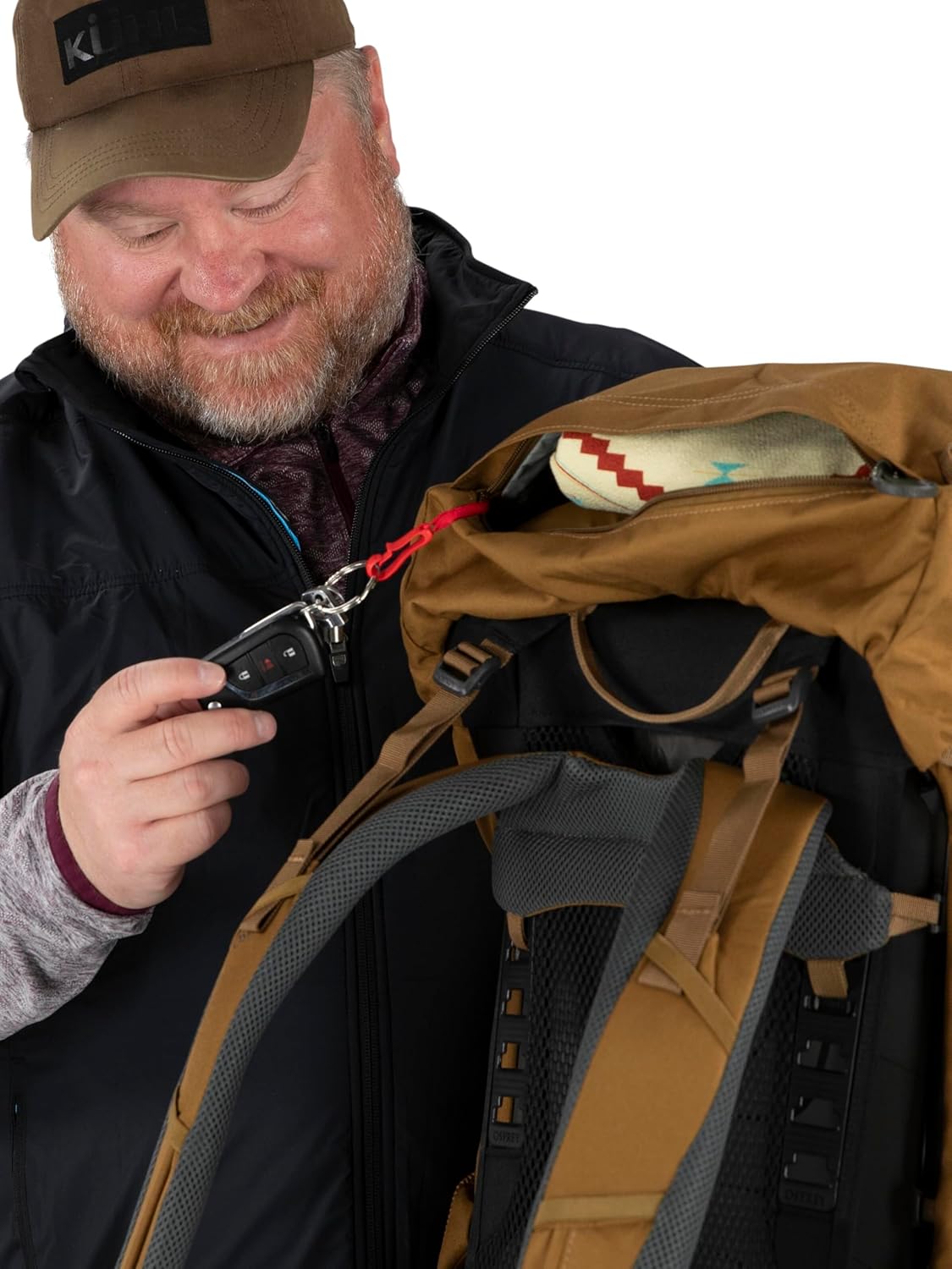 Osprey Rook 65L Mens Backpacking Backpack Dark CharcoalSilver Lining Extended FitDark CharcoalSilver Lining