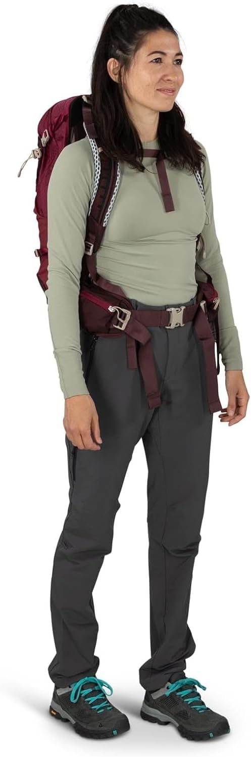 Osprey Sirrus 24L Womens Hiking Backpack Tunnel Vision GreyElderberry PurpleChiru Tan