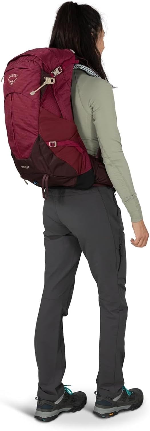 Osprey Sirrus 24L Womens Hiking Backpack Tunnel Vision GreyElderberry PurpleChiru Tan