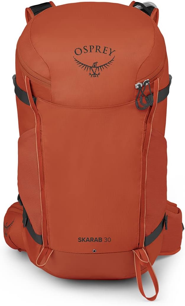 Osprey Skarab Mens Hiking Backpack with Hydraulics ReservoirFirestarter Orange