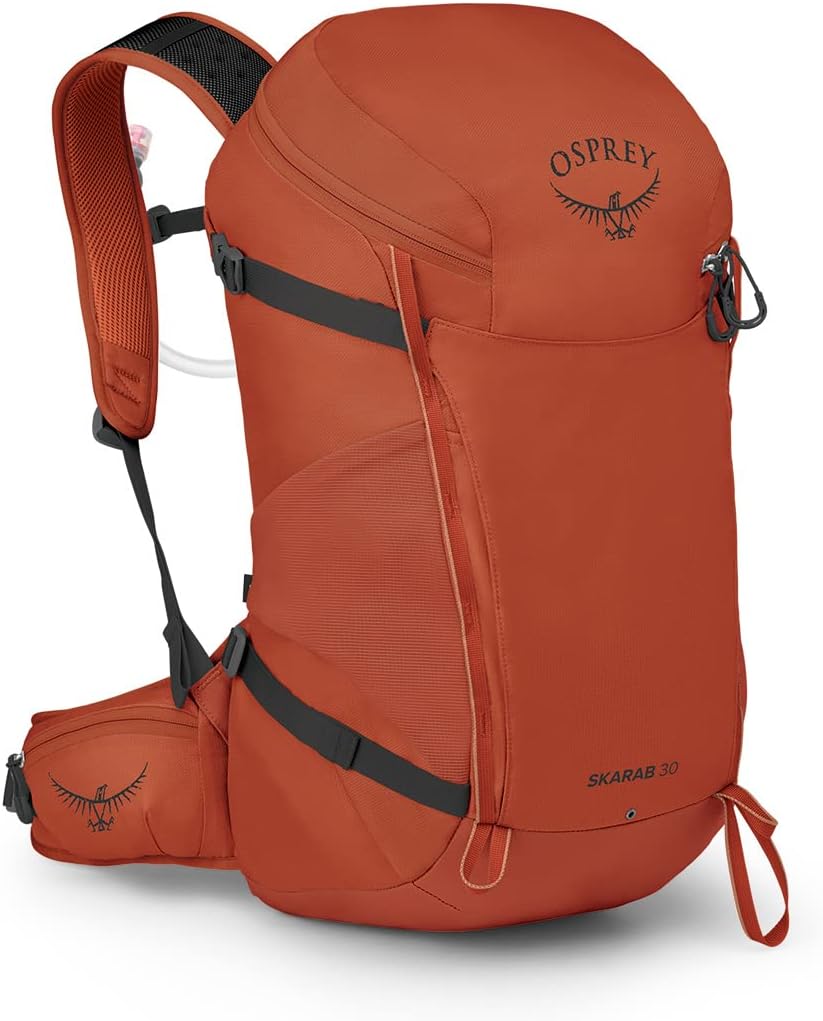 Osprey Skarab Mens Hiking Backpack with Hydraulics ReservoirFirestarter Orange