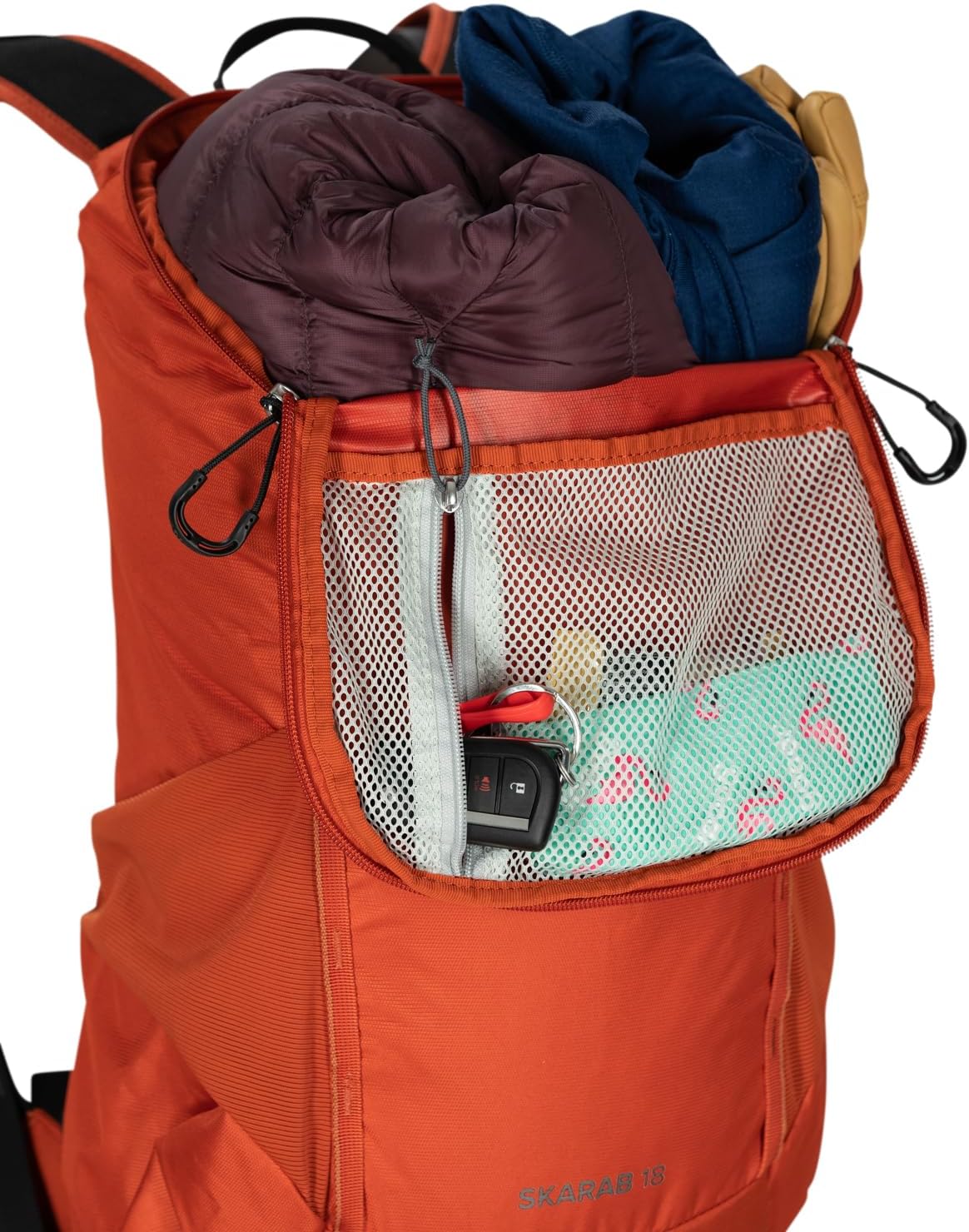 Osprey Skarab Mens Hiking Backpack with Hydraulics ReservoirFirestarter Orange