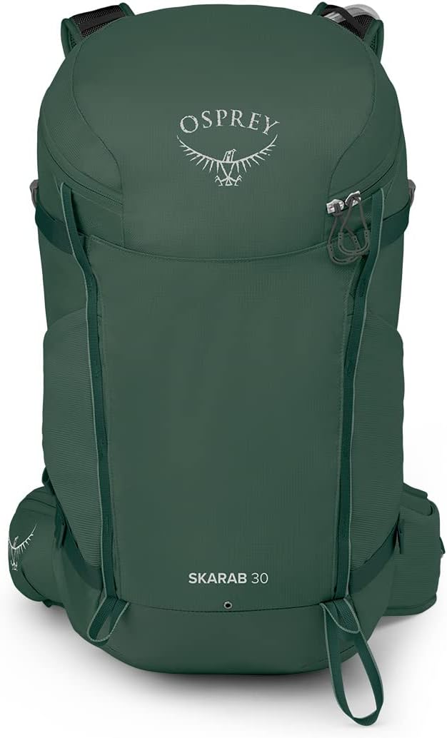 Osprey Skarab Mens Hiking Backpack with Hydraulics ReservoirTundra Green