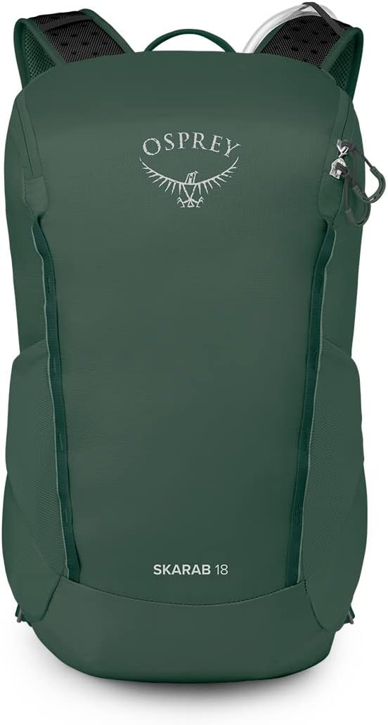 Osprey Skarab Mens Hiking Backpack with Hydraulics ReservoirTundra Green