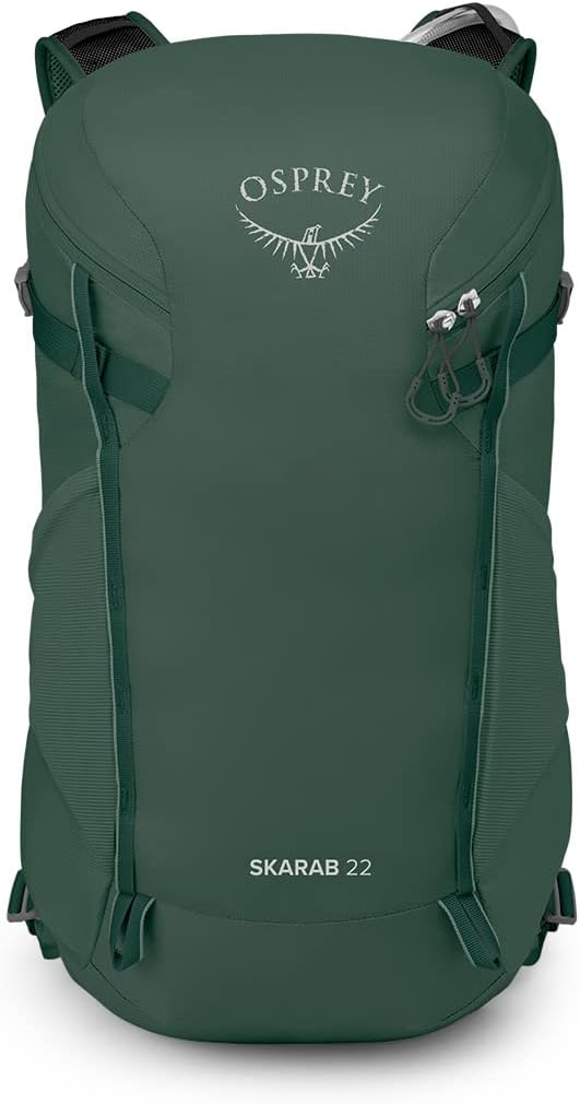 Osprey Skarab Mens Hiking Backpack with Hydraulics ReservoirTundra Green