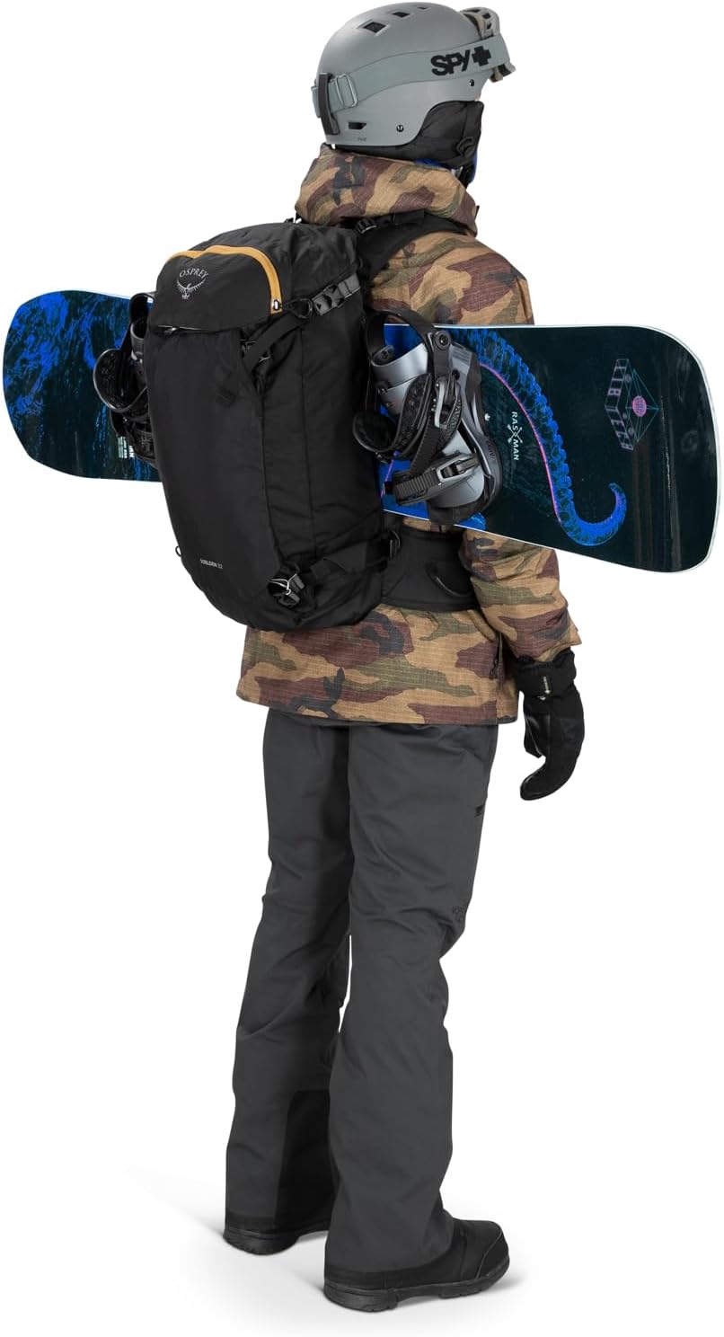 Osprey Soelden 42L Mens Ski and Snowboard Backpack BlackArtisan Yellow