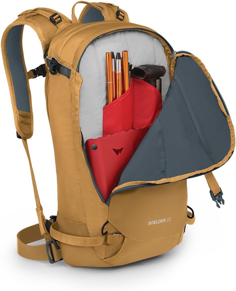 Osprey Soelden 42L Mens Ski and Snowboard Backpack BlackArtisan Yellow