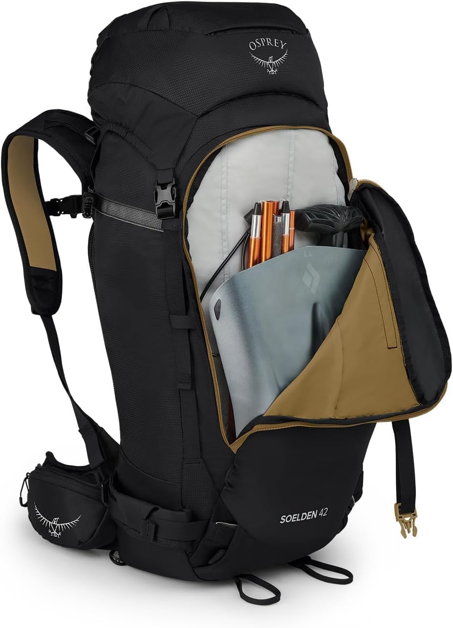 Osprey Soelden 42L Mens Ski and Snowboard Backpack BlackBlack