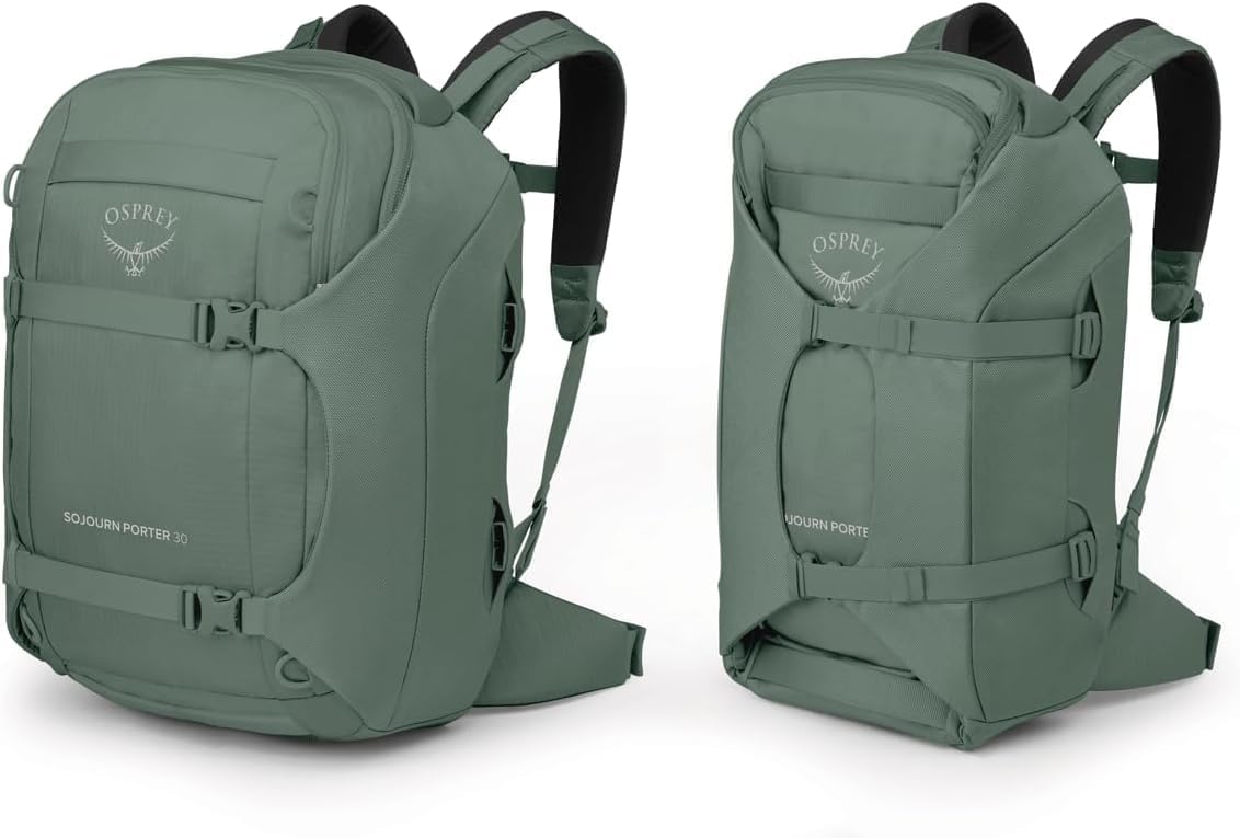 Osprey Sojourn Porter 30L Travel Backpack BlackKoseret Green