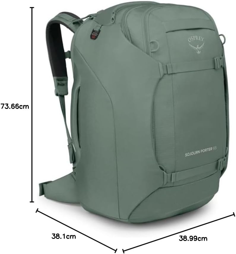Osprey Sojourn Porter 30L Travel Backpack BlackKoseret Green