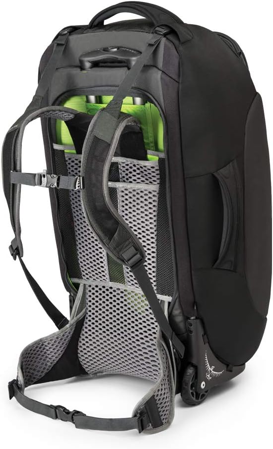 Osprey Sojourn Shuttle 30quot100L Wheeled Duffel Luggage Koseret GreenFlash Black