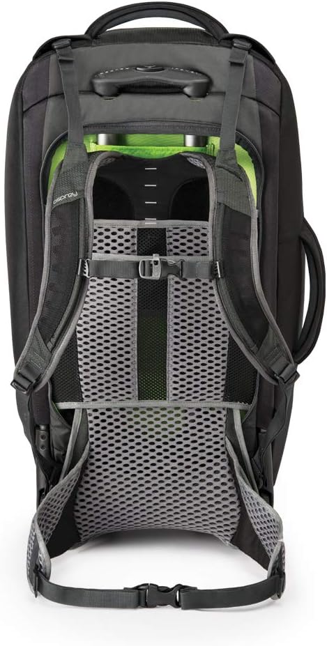 Osprey Sojourn Shuttle 30quot100L Wheeled Duffel Luggage Koseret GreenFlash Black