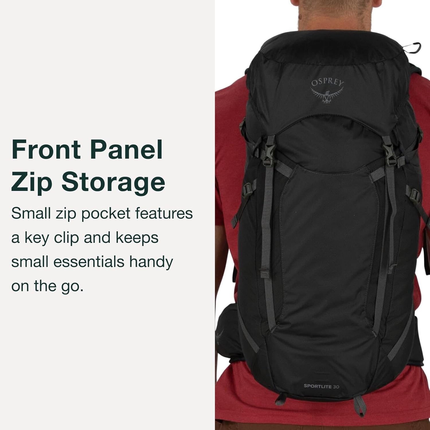 Osprey Sportlite 30L Unisex Hiking BackpackDark Charcoal Grey