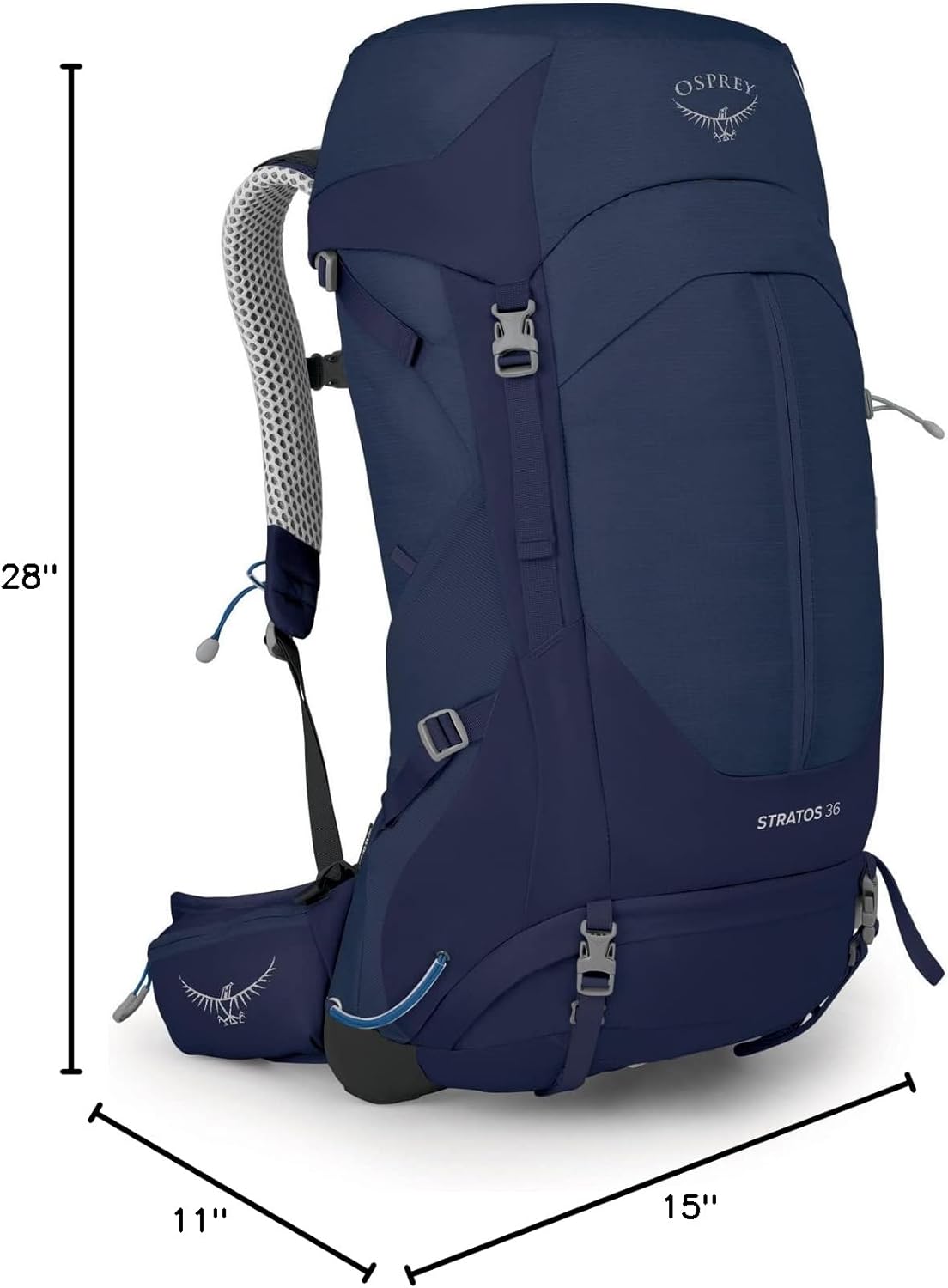 Osprey Stratos 44L Mens Hiking Backpack Cetacean BlueCetacean Blue