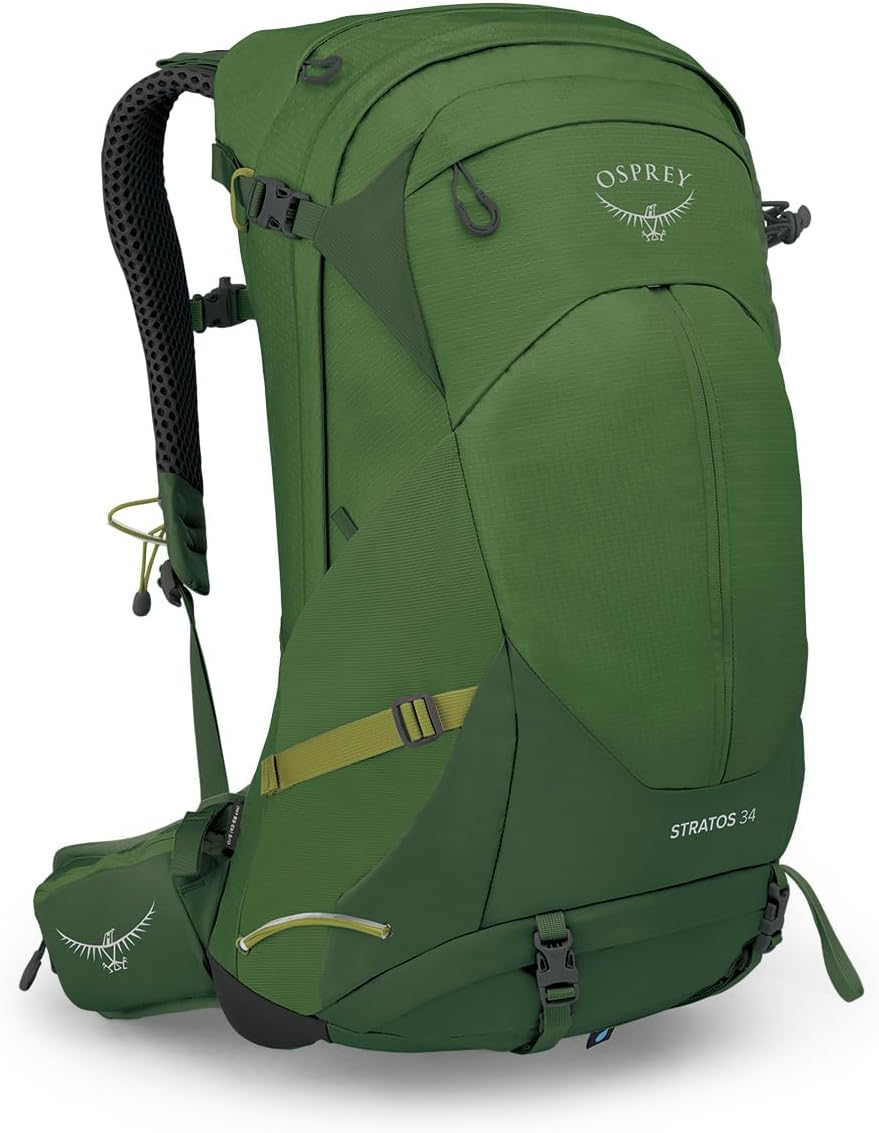 Osprey Stratos 44L Mens Hiking Backpack Cetacean BlueSeaweedMatcha Green