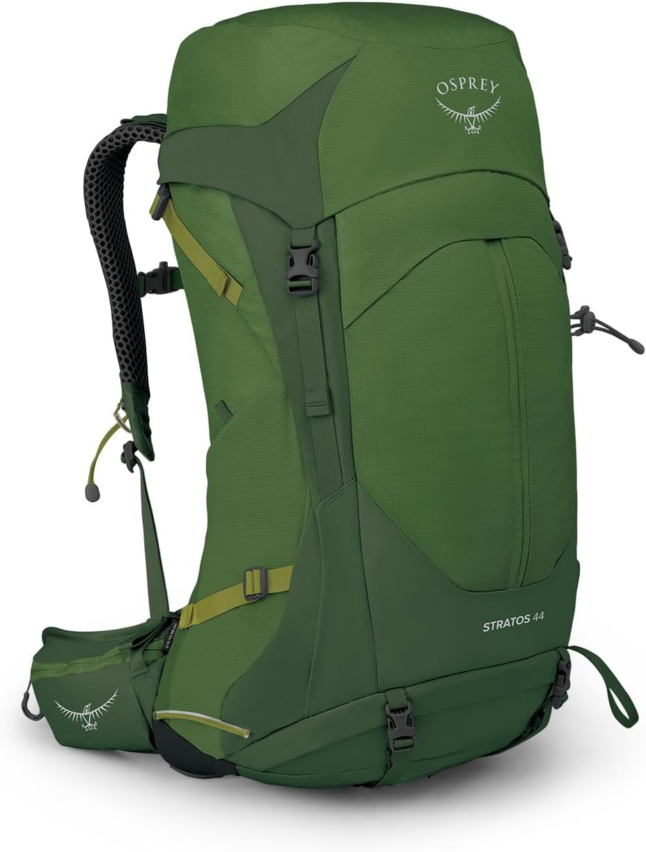 Osprey Stratos 44L Mens Hiking Backpack Cetacean BlueSeaweedMatcha Green