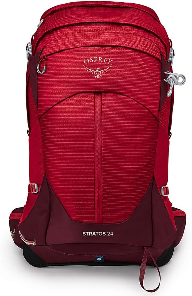 Osprey Stratos 44L Mens Hiking Backpack Cetacean BlueTunnel Vision Grey