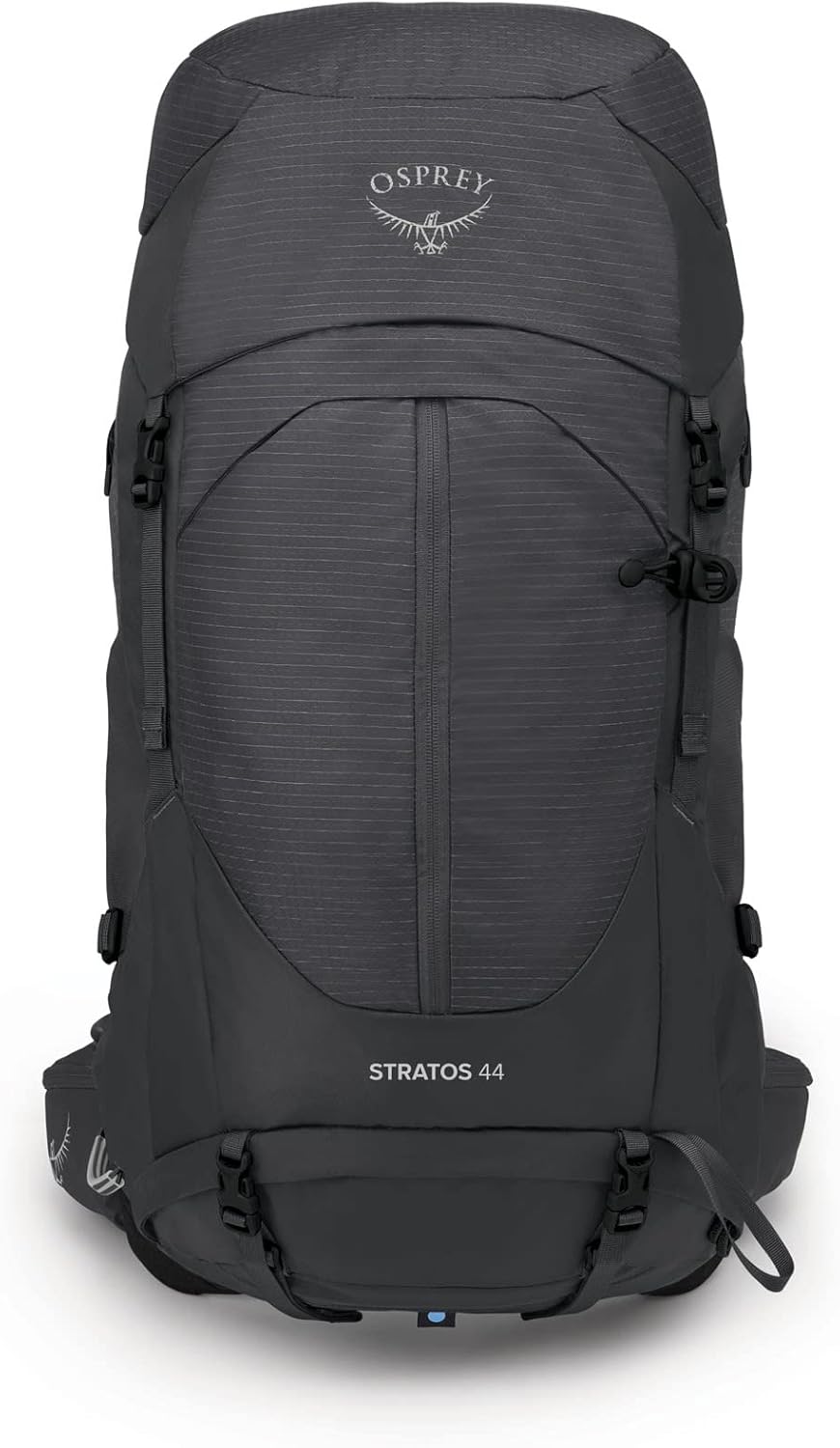 Osprey Stratos 44L Mens Hiking Backpack Cetacean BlueTunnel Vision Grey