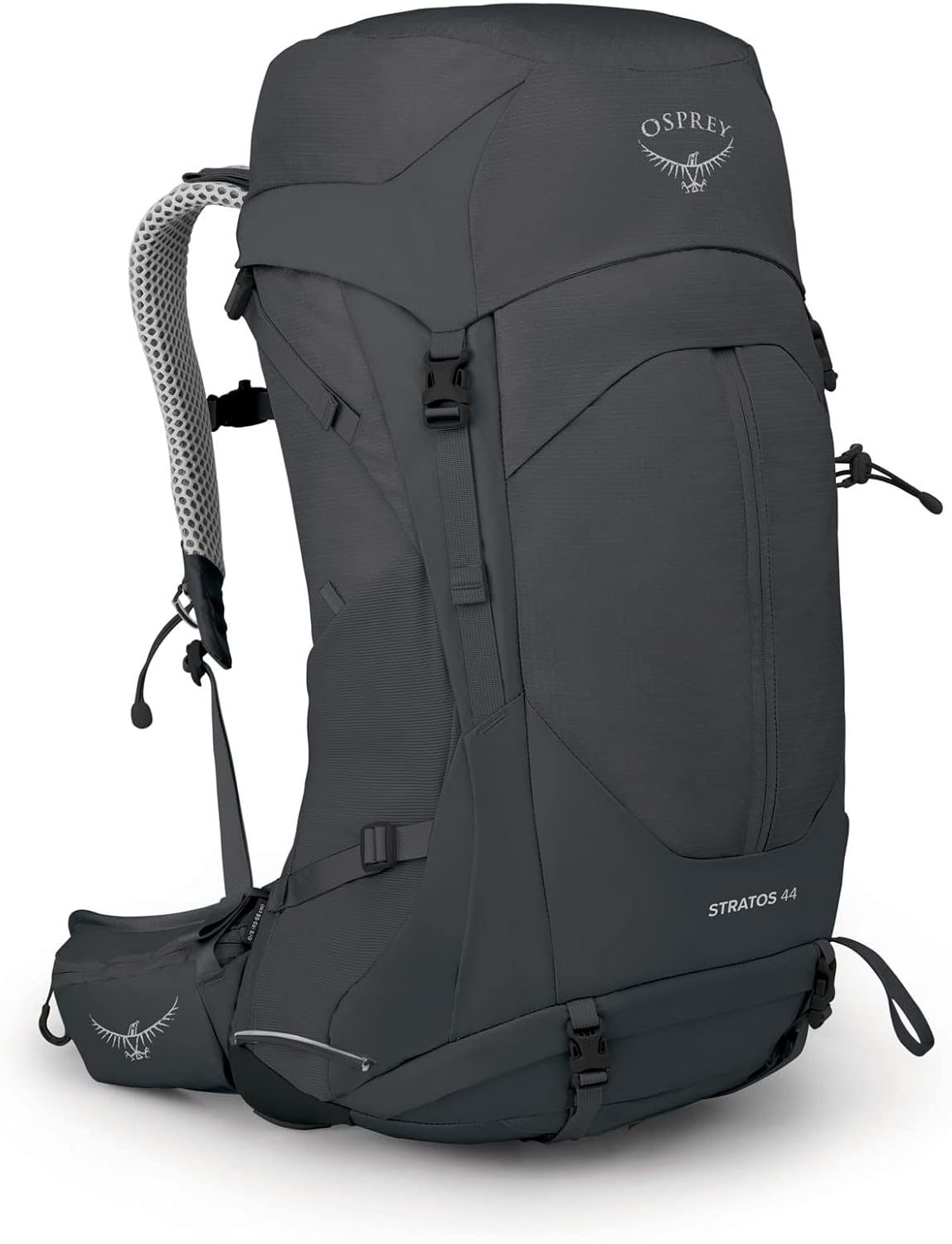 Osprey Stratos 44L Mens Hiking Backpack Cetacean BlueTunnel Vision Grey