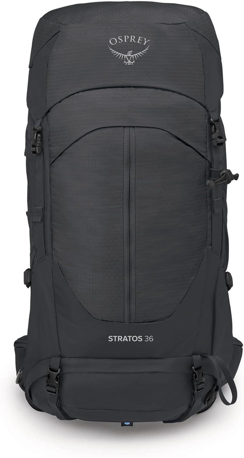Osprey Stratos 44L Mens Hiking Backpack Cetacean BlueTunnel Vision Grey