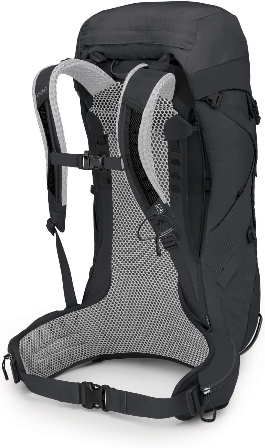 Osprey Stratos 44L Mens Hiking Backpack Cetacean BlueTunnel Vision Grey