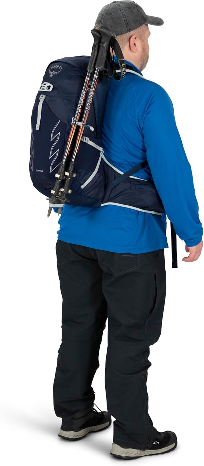 Osprey Talon 22L Mens Hiking Backpack with Hipbelt Green BeltBlack LXLCeramic Blue
