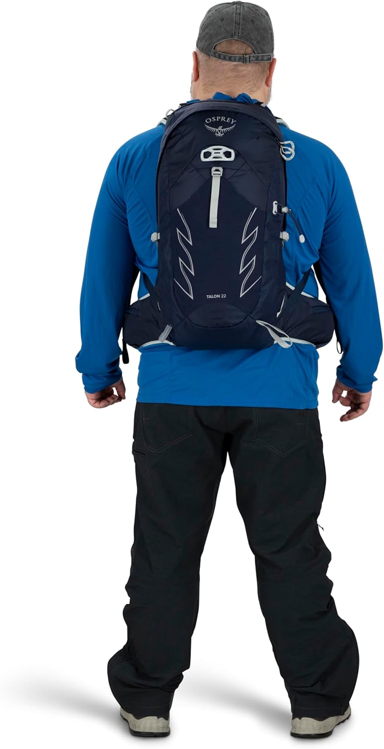 Osprey Talon 22L Mens Hiking Backpack with Hipbelt Green BeltBlack LXLCeramic Blue